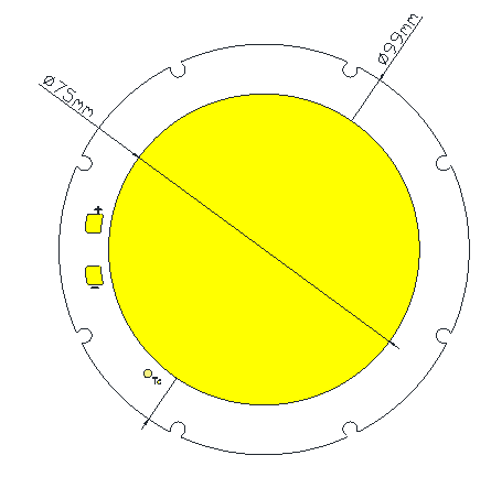 LED COB Chip 6500K cri