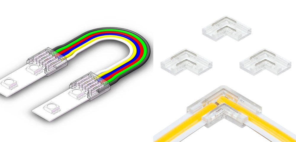 U-Shape COB LED Strip Connectors